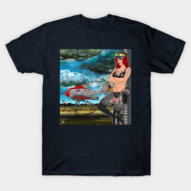 Steam Punk Pilot T-Shirt by lytebound